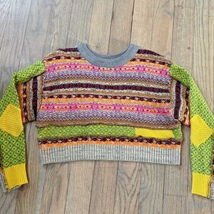 Urban Outfitters Patterned Cropped Sweater